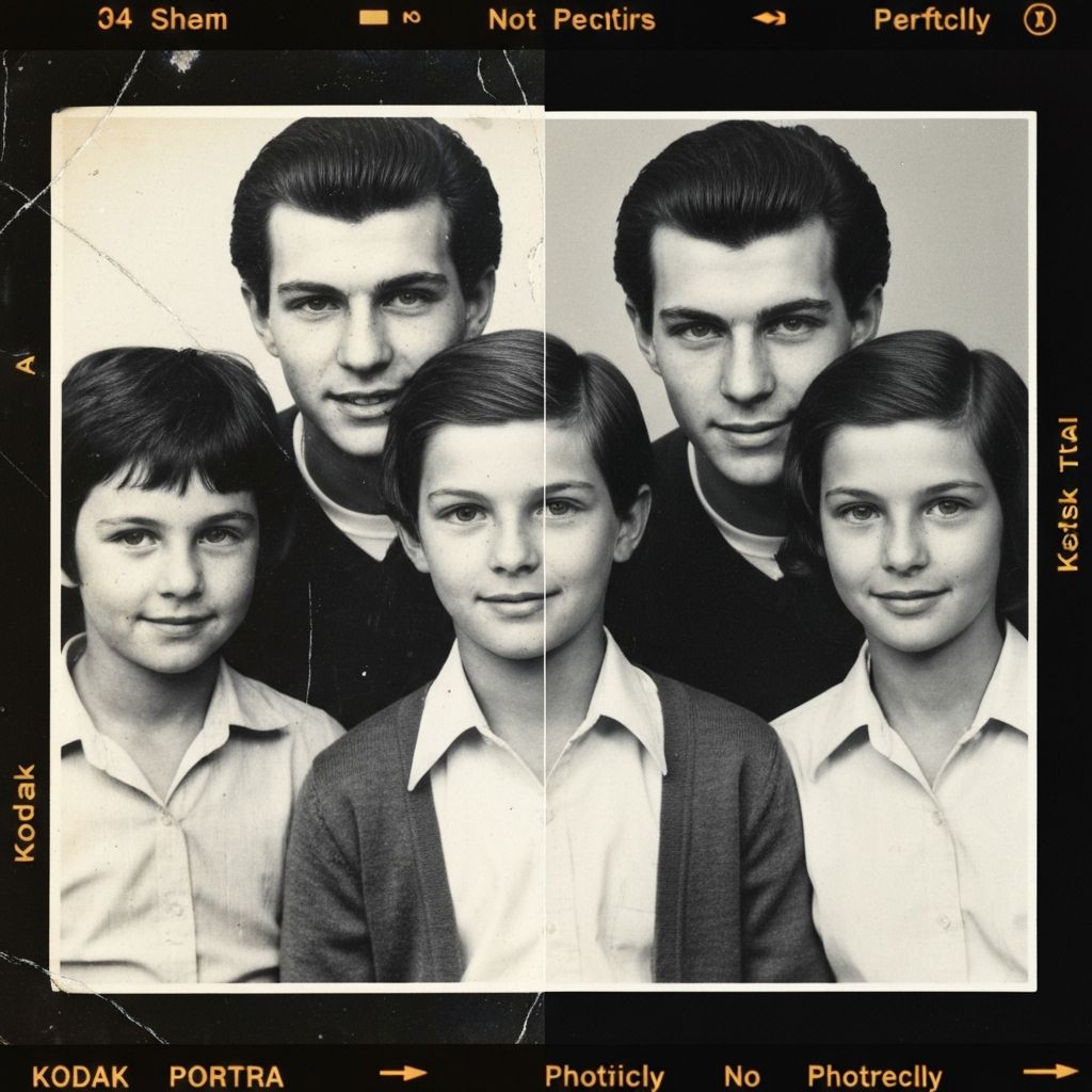 Old pixelated photo restored to photorealistic quality